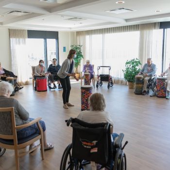 Resident Drum Circle therapeutic recreation program